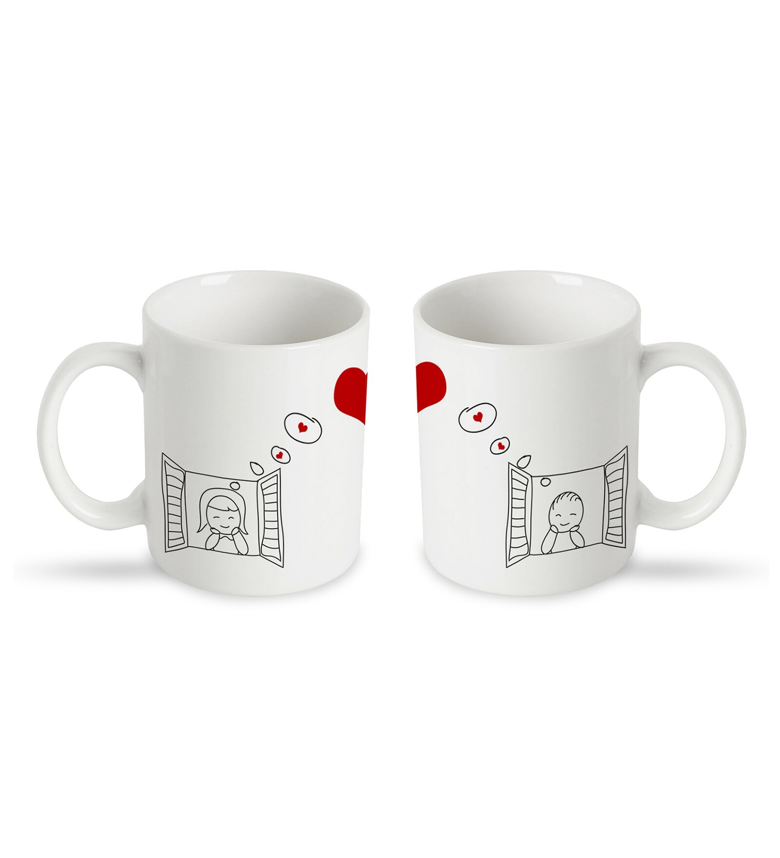 Brett 250ml White (Set of 2) Ceramic Coffee Mug
