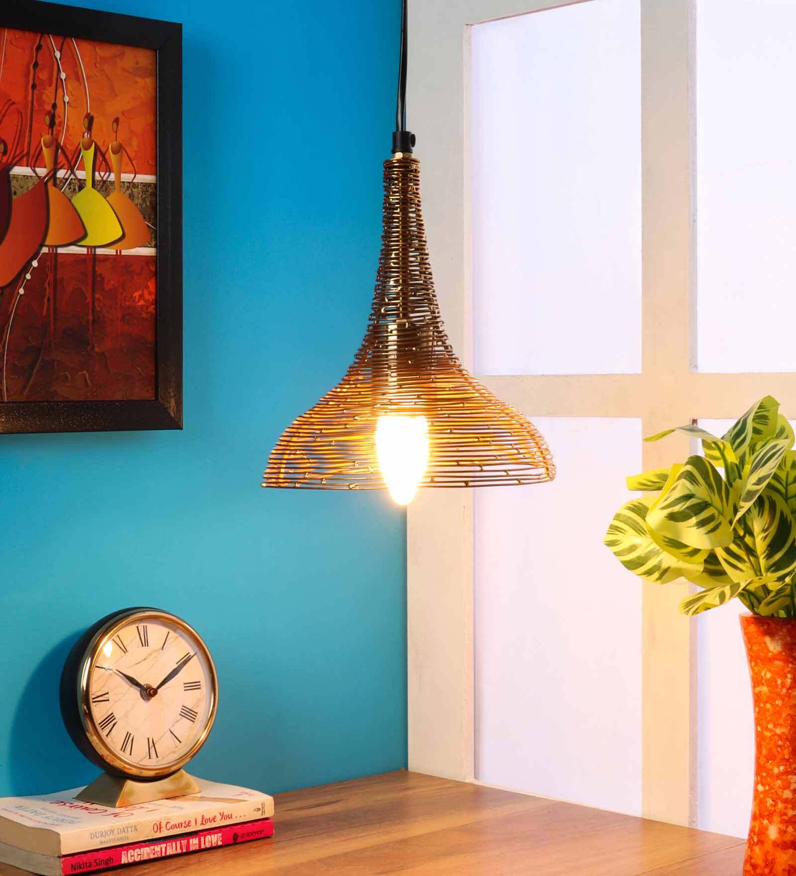 Ann Gold Metal Hanging Light