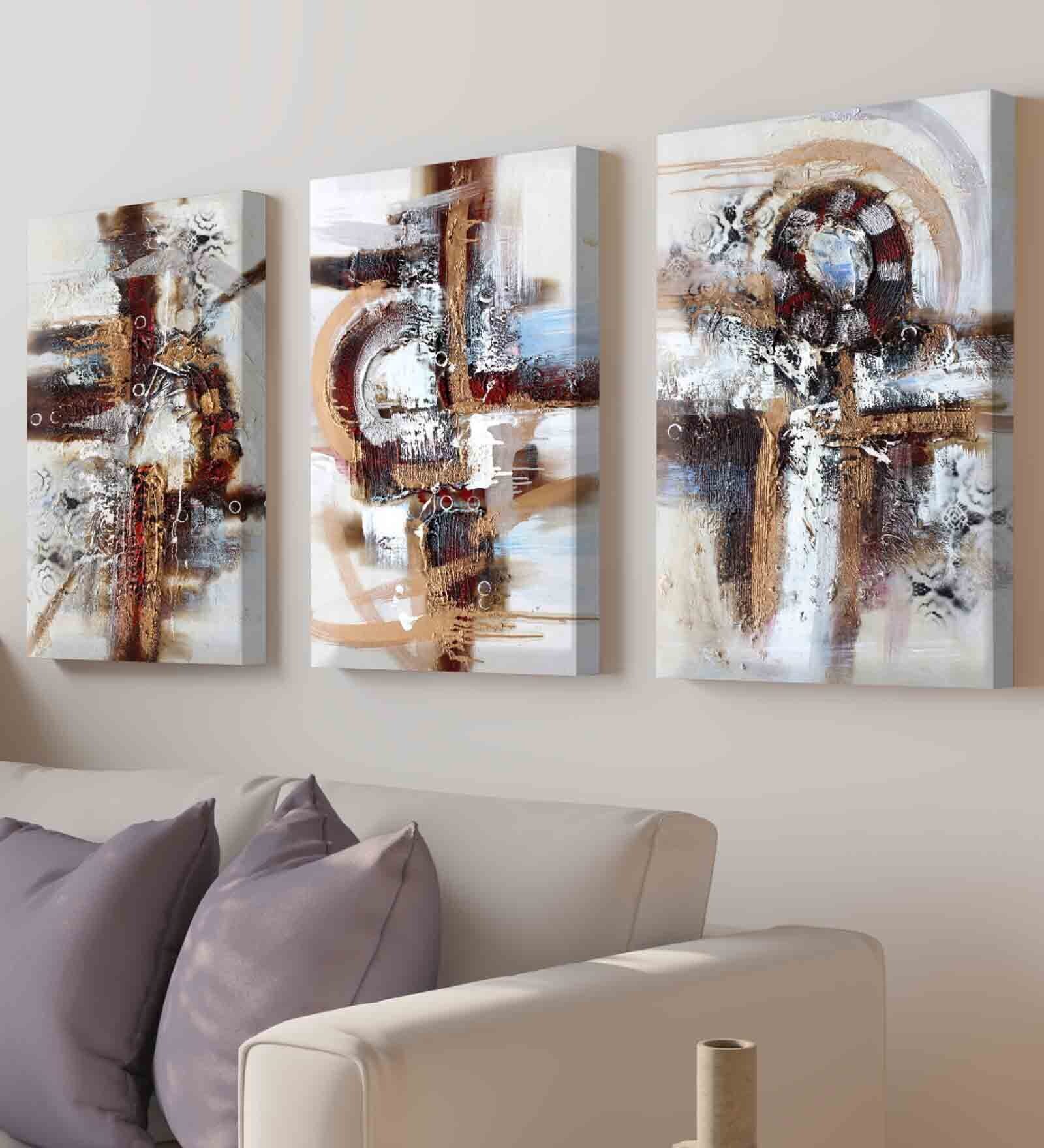 The Third Eye Multicolour Engineered Wood (Set of 3) Art Panels