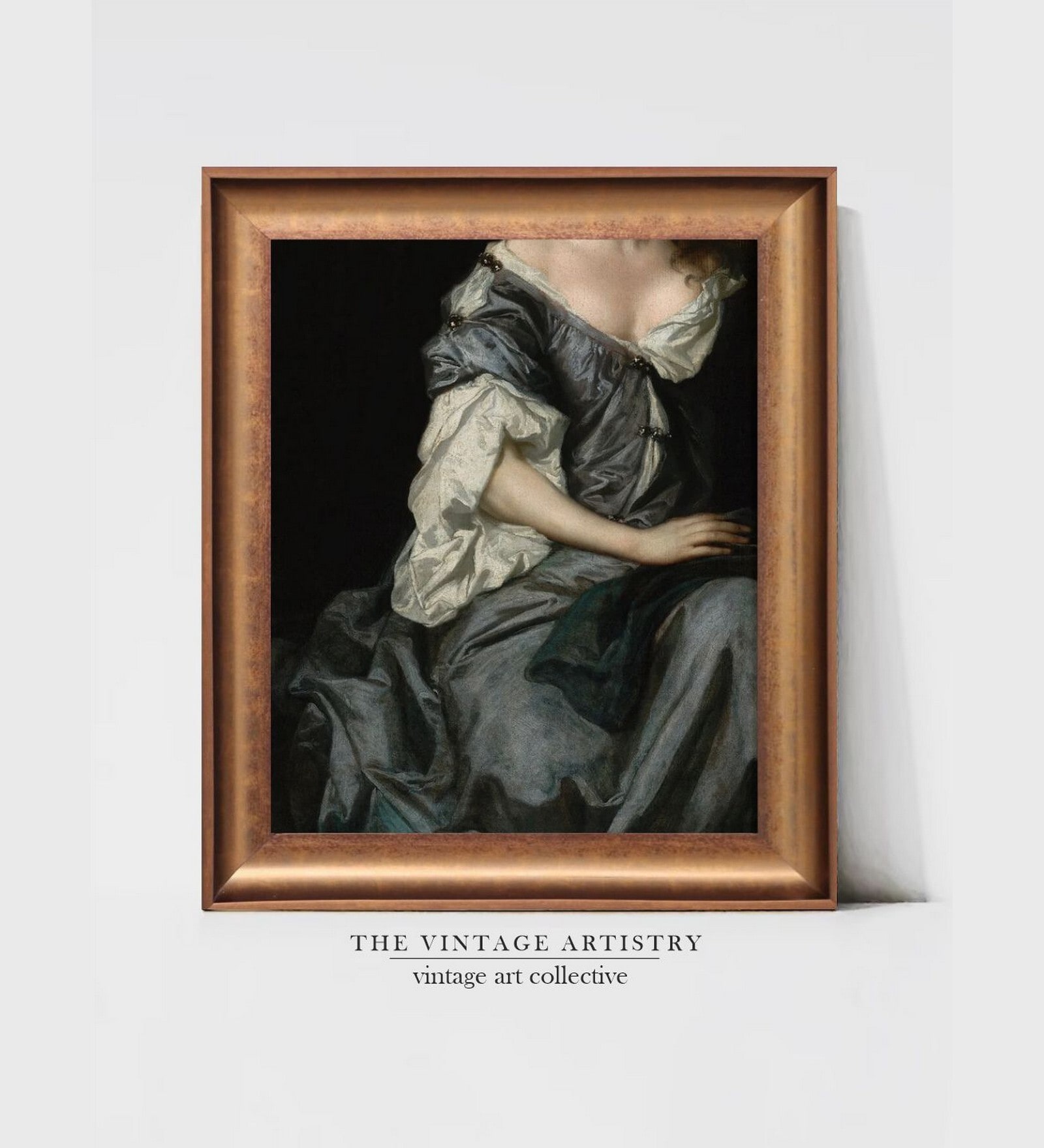 The Vintage Artistry Black & Grey Baroque Painting Wall Art