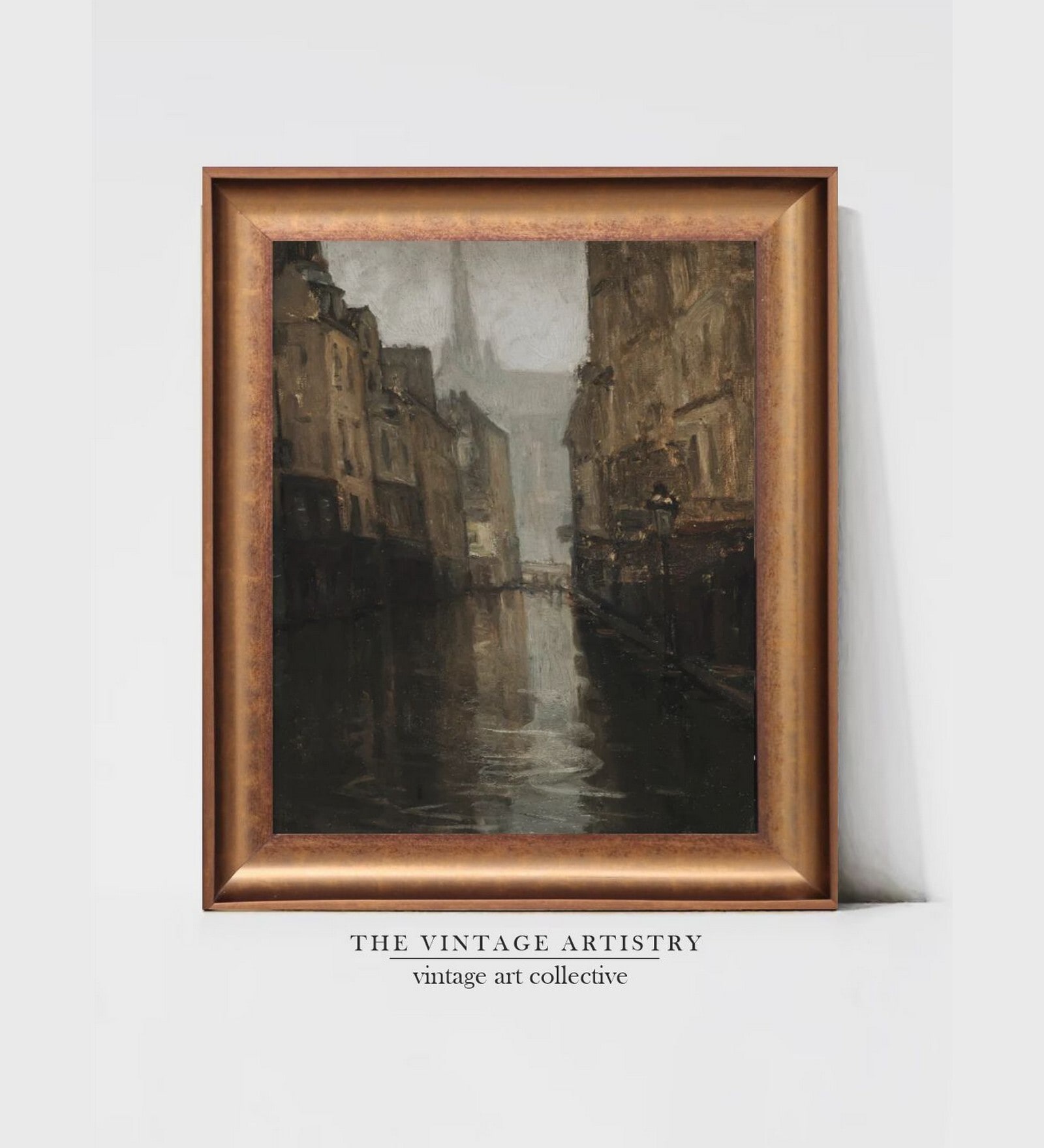 The Vintage Artistry Brown & Beigefrench Framed Wall Painting