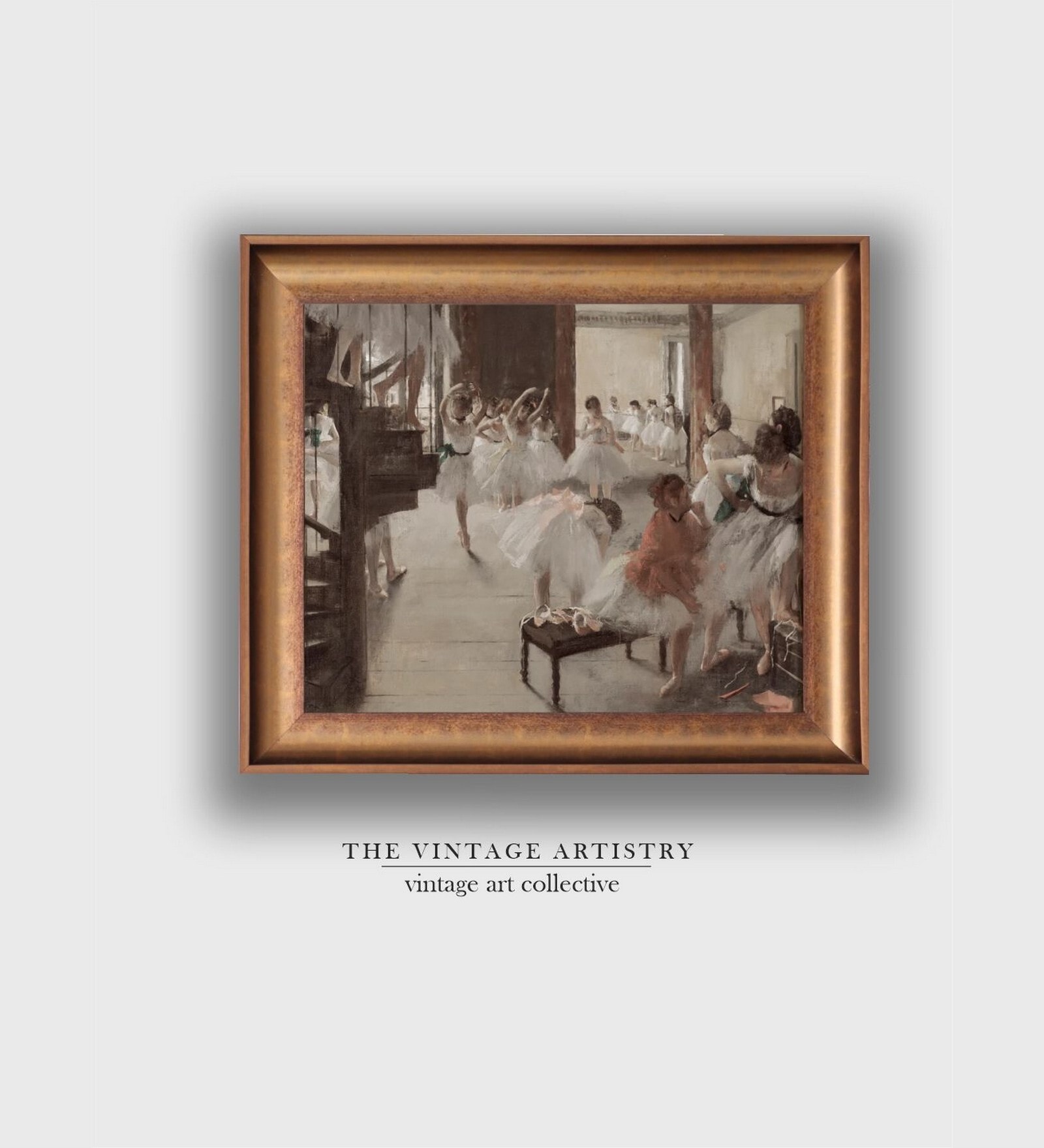 The Vintage Artistry White Ballerinapainting Wall Art