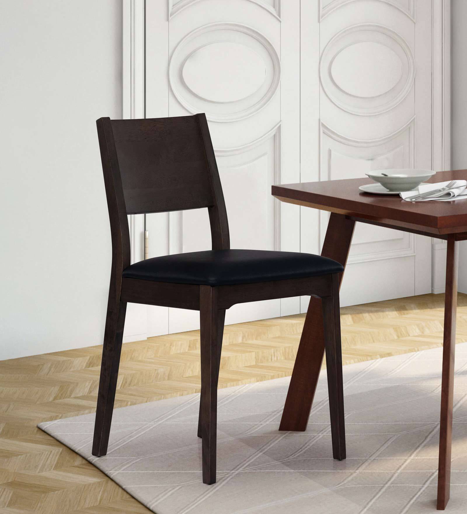 Buy Thea Solid Wood Dining Chairs in Brown & Black Colour at 50 OFF by