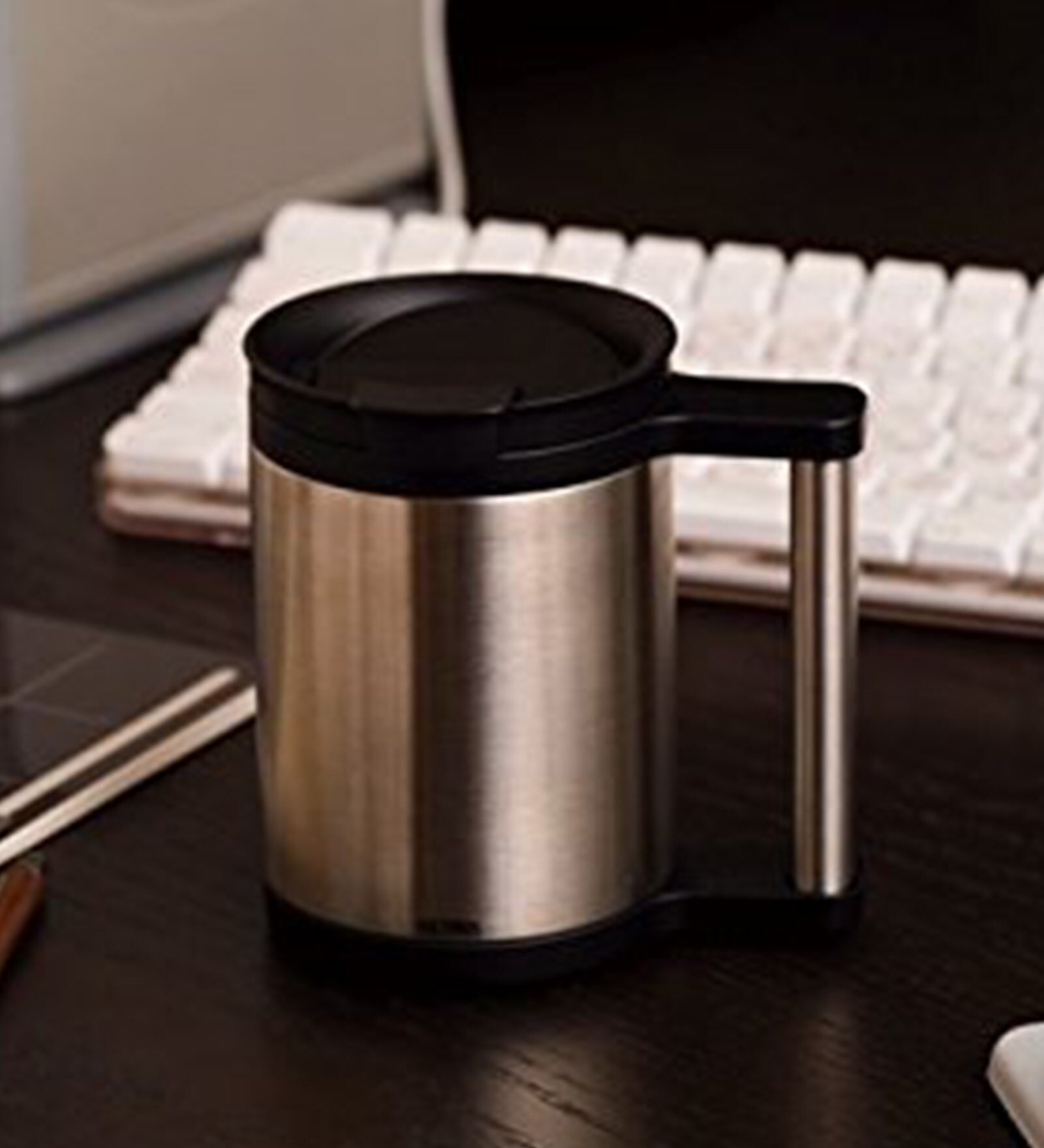 Silver Stainless Steel 280 ML Flask