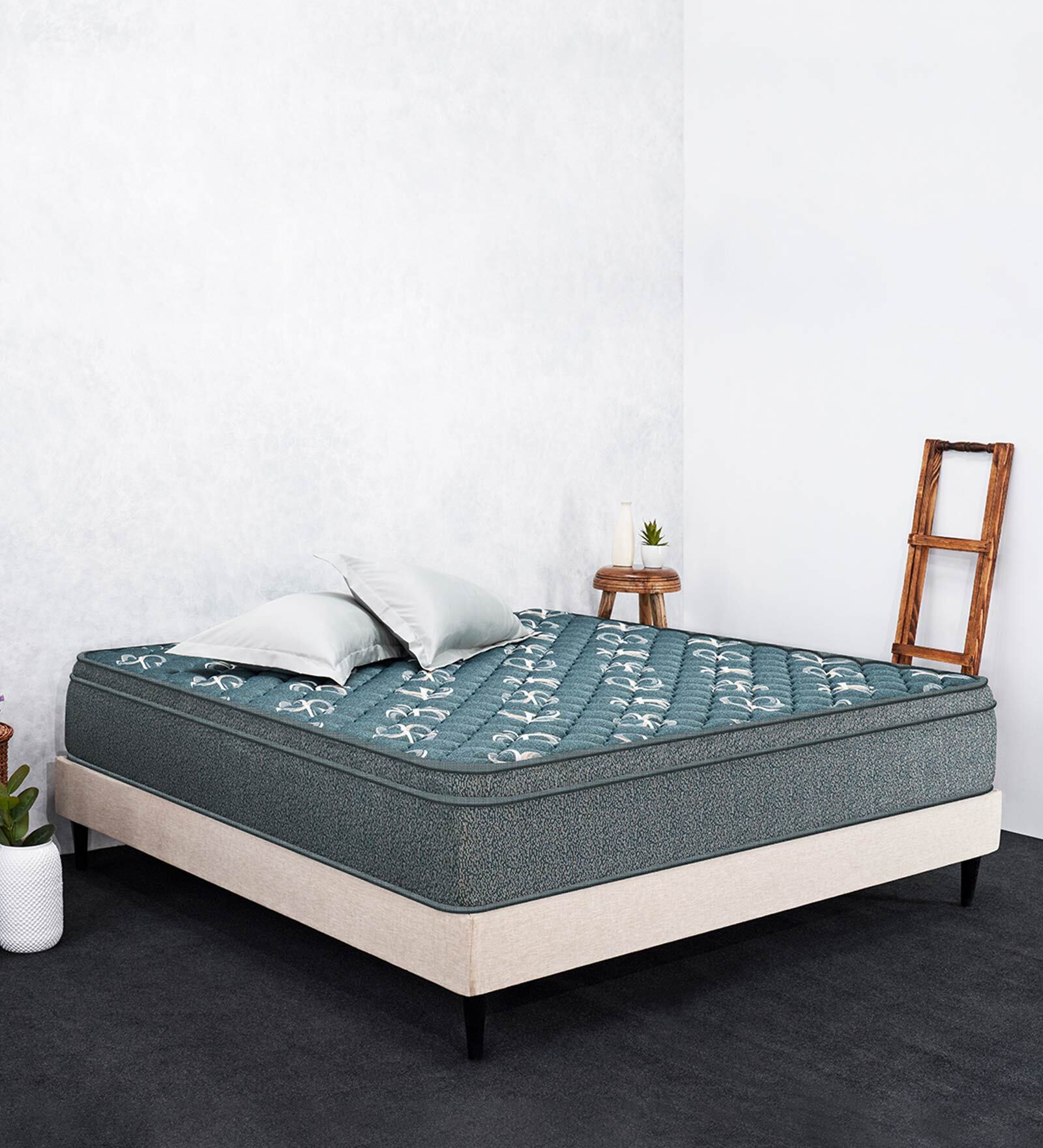 Quilted EPE Foam 8 inch Pocketed Spring Single Mattress in Grey Colour