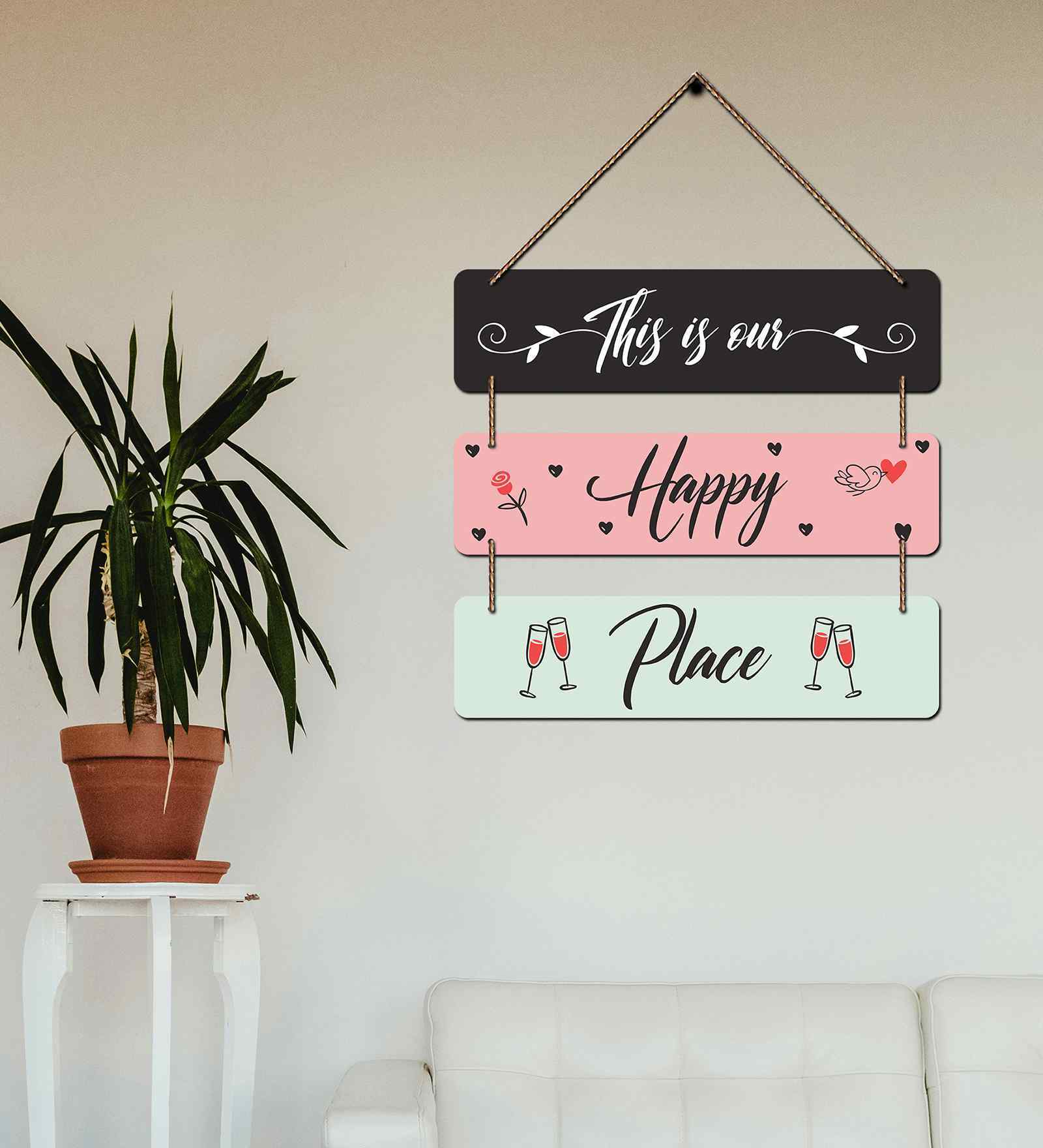 This Is Happy Place Wooden Wall Hanging