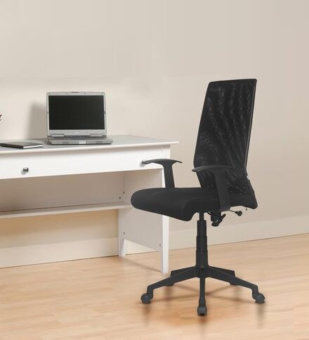 thames ergonomic chair in black colour by nilkamal