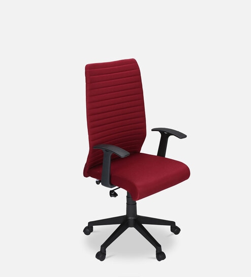 Thames Fabric Ergonomic Chair in Red Colour