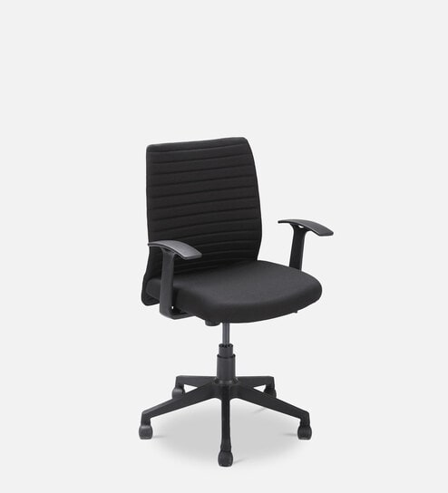 Thames Fabric Ergonomic Chair in Black Colour