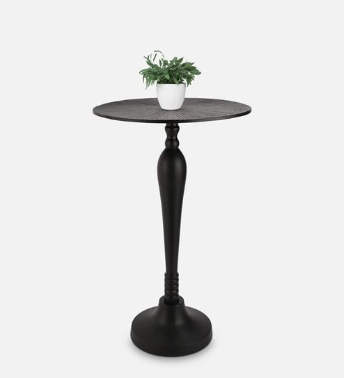The Carla Metal End Table In Black Colour