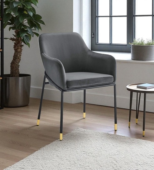 Elarion Lounge Chair With Leatherette Upholstery In Black Colour