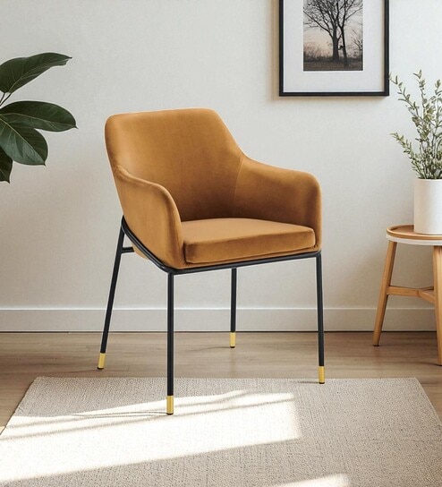 Elarion Lounge Chair With Leatherette Upholstery In Brown Colour
