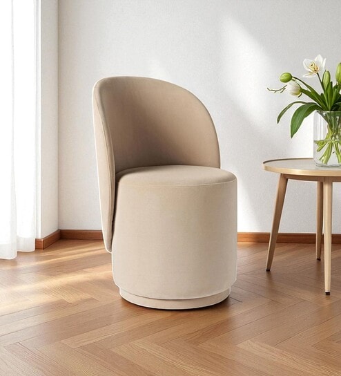 Elowen Harmony Lounge Chair In Cream Colour