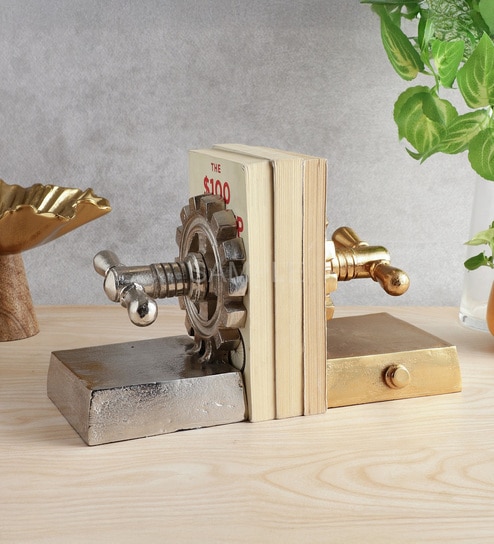 de maison decor The Gearlock Bookend Gold & Silver-picture-16