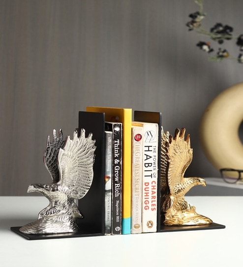 The Helion Pair Bookend Gold & Silver