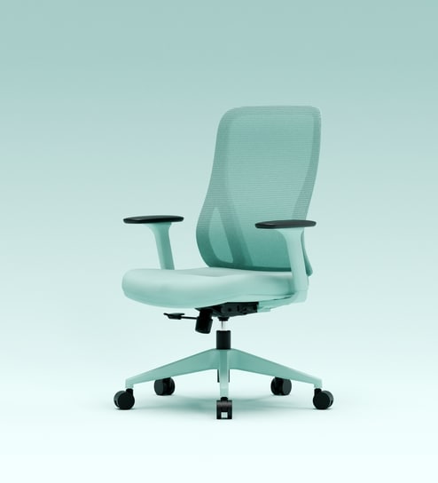 The Novice Mid Back Premium Ergonomic Chair in Ice Green