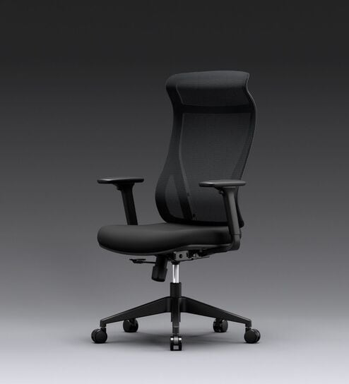 The Novice Premium Ergonomic Chair In True Black Colour