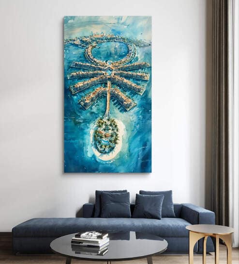 The Palm Islands Serenity 20inx16in Gallery Wrap Canvas Painting