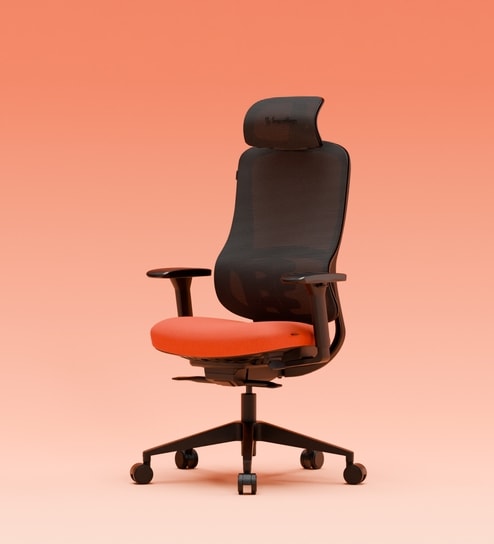 The Specialist Premium Ergonomic Chair In Carbon Orange Color
