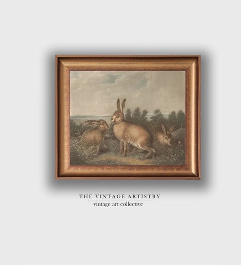 The Vintage Artistry Beigerabbit Painting Wall Art