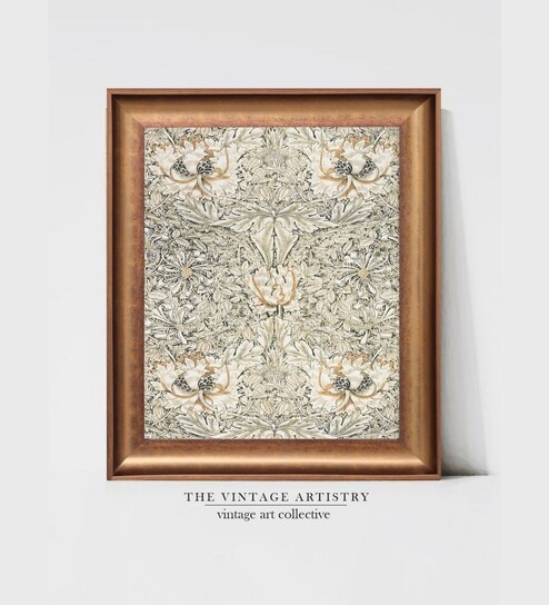 The Vintage Artistry Beigetextile Painted Wall Art