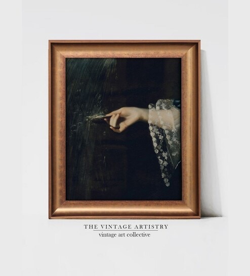 The Vintage Artistry Black & Brown Victorian Painting Wall Art