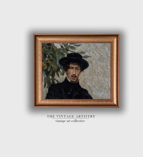 The Vintage Artistry Brown & Black Umberto Boccioni Printed Framed Wall Art