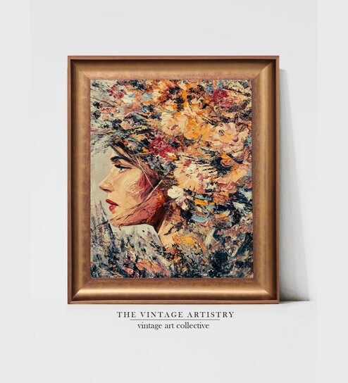 The Vintage Artistry Brown & Blackwoman Wooden Framed Wall Art