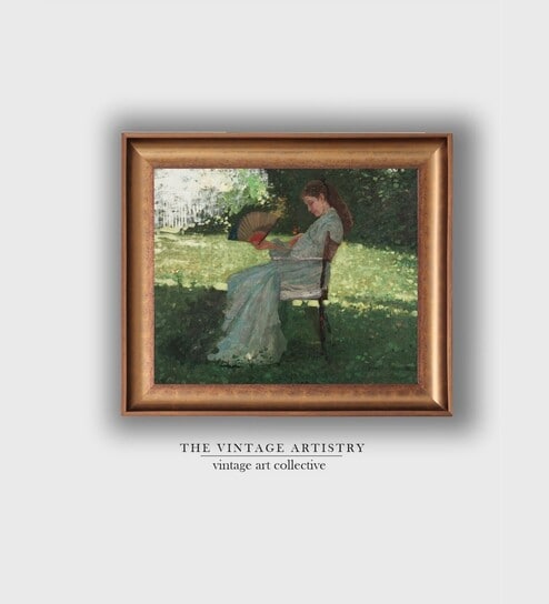 The Vintage Artistry Brown & Green Winslow Homer Butterfly Framed Wall Painting