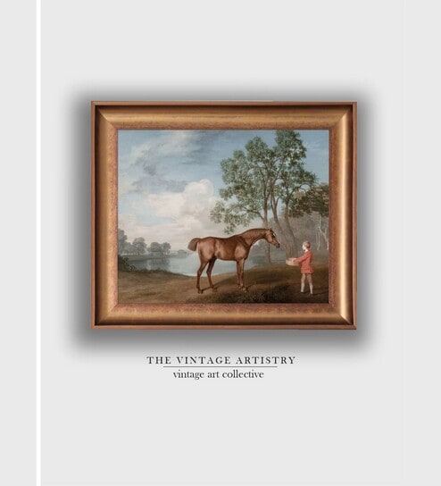 The Vintage Artistry Brown & Greenhorse Framed Wall Art