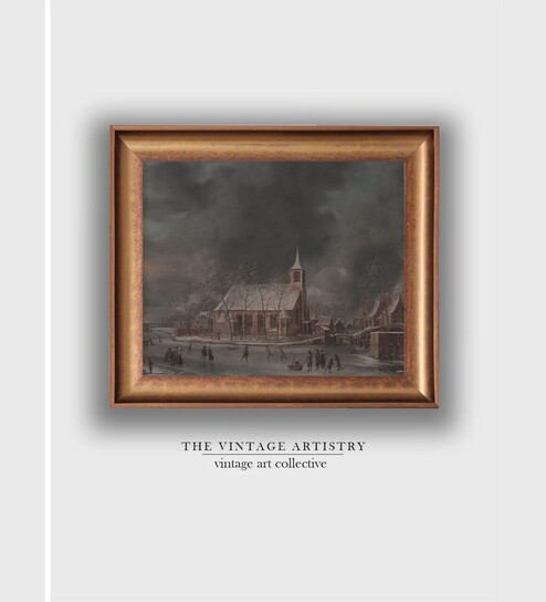 The Vintage Artistry Grey & Brownwinter City Wall Art