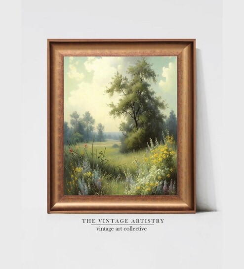 The Vintage Artistry Landscape Flower Meadow Wall Art