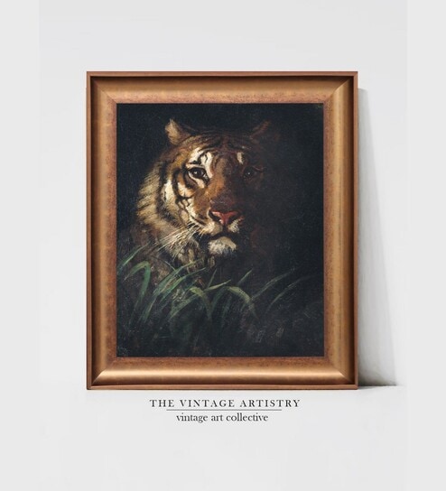 The Vintage Artistry Tiger Painting Wall Art