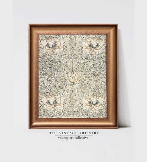 The Vintage Artistry White & Brown Nouveau Painting Wall Art