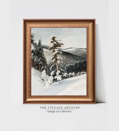 The Vintage Artistry White & Grey Forest Landscape Wall Art