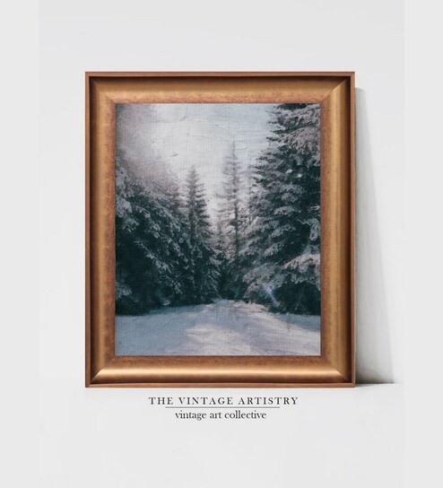 The Vintage Artistry Winter Pine Trees Wall Art