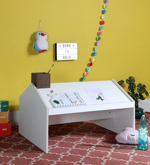 Thomas Kids Activity Table in White & Coburg Colour