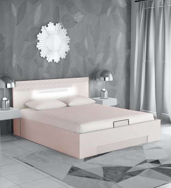 White King Size Bed With Drawers