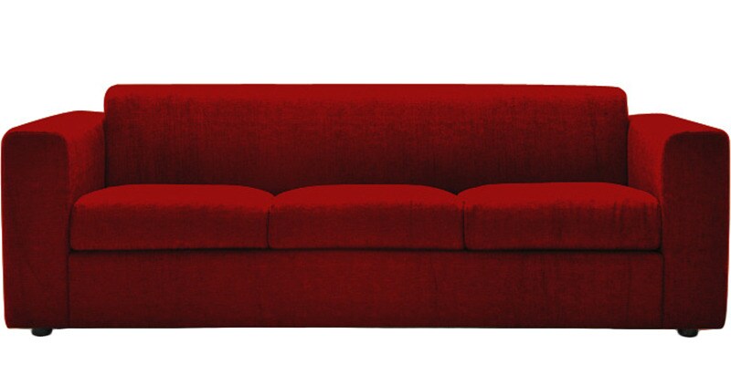 Buy Three Seater Sofa in Red Colour by Planet Decor Online 