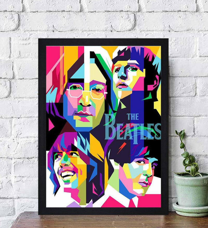 Buy The Beatles Wooden Framed Art Print By Chaque Decor Online - People ...