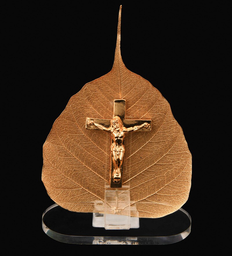 Buy The Nodding Head Lord Jesus Idol in Golden Leaf Online Religious
