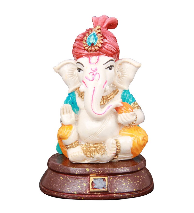 Buy The Nodding Head Red Pagdi Ganesha in Yellow Dhoti Online - Religious  Idols - Religious Idols - Home Decor - Pepperfry Product