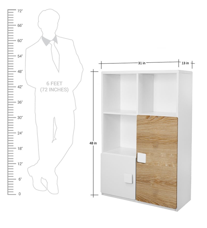 Buy Three Kids Bookshelf in Oak Colour Online Kids Bookshelves Kids