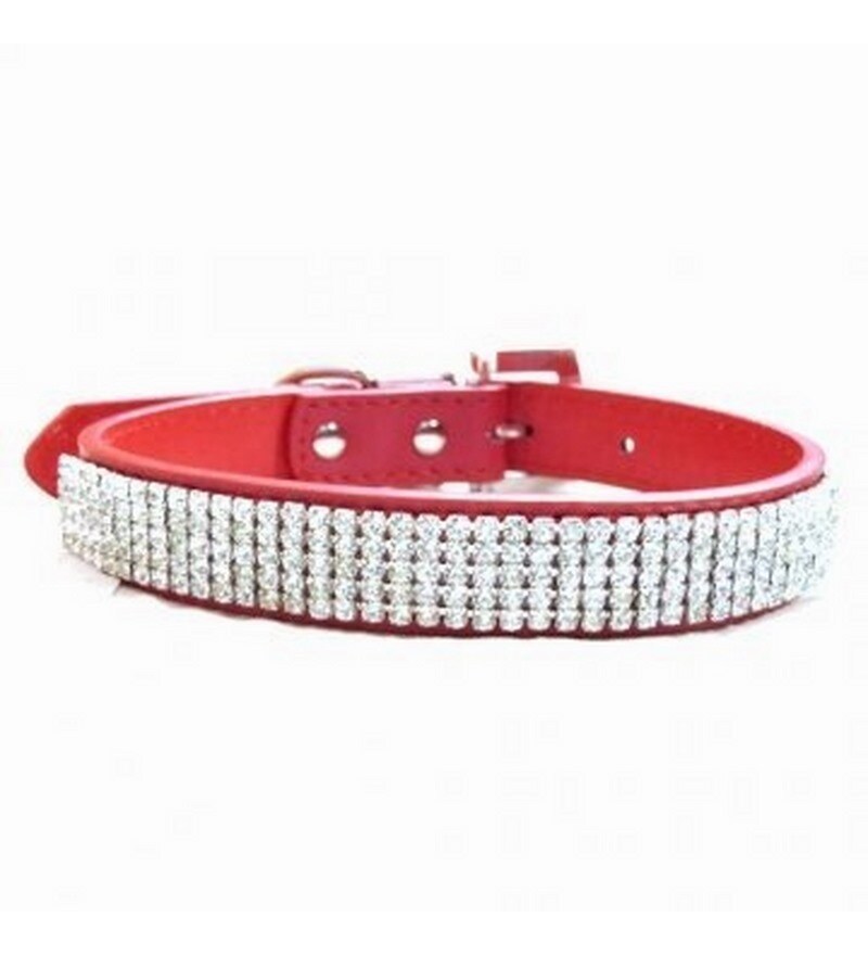 red diamond dog collar