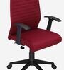 Thames Fabric Ergonomic Chair in Bright Maroon Colour