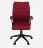 Thames Fabric Ergonomic Chair in Bright Maroon Colour