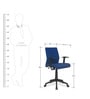 Thames Fabric Ergonomic Chair in Blue Colour
