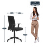 Thames Fabric High Back Ergonomic Chair in Black Colour
