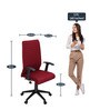 Thames Fabric Ergonomic Chair in Red Colour