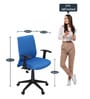 Thames Fabric Ergonomic Chair in Blue Colour